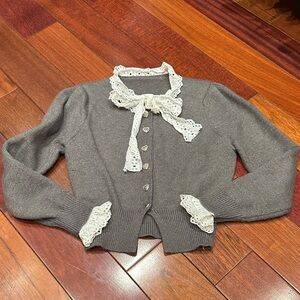 Bow tie kneck cardigan